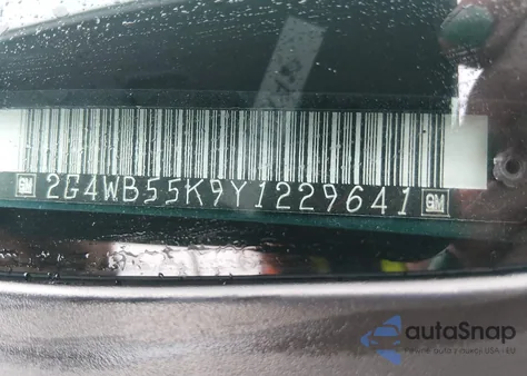 2000 Buick Regal Ls from USA, damaged, VIN 2G4WB55K9Y1229641